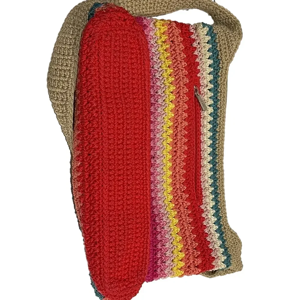 The Sak Vintage Casual Classics II Marlboro I Tote Crochet Shoulder Bag - EUC